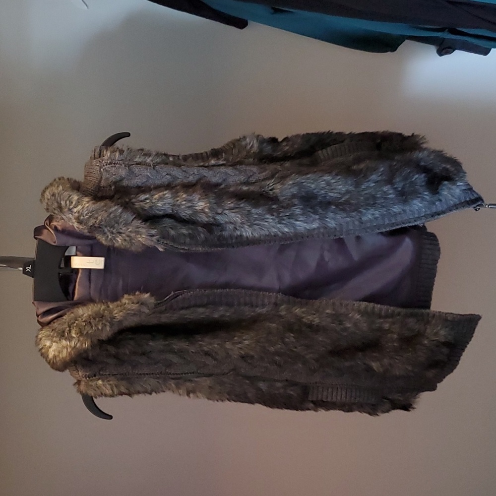 Faux Fur Sweater Vest